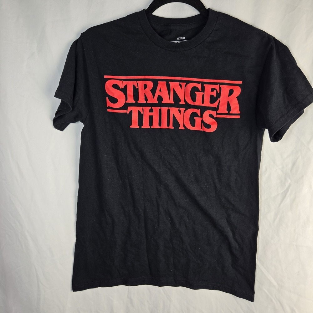 Stranger Things Graphic T-shirt Netflix Edition‎ Unisex Small Black Dark Fan